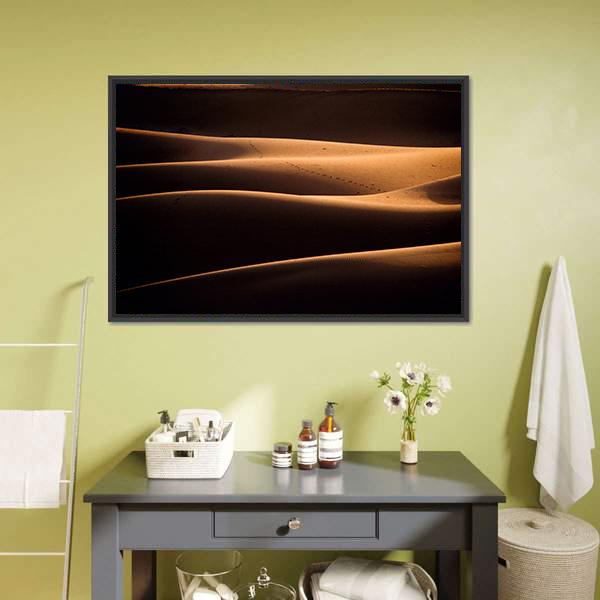 Chigaga Sand Dunes Canvas Wall Art-3 Horizontal-Gallery Wrap-25" x 16"-Tiaracle