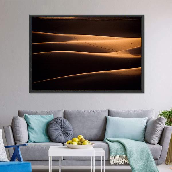 Chigaga Sand Dunes Canvas Wall Art-3 Horizontal-Gallery Wrap-25" x 16"-Tiaracle