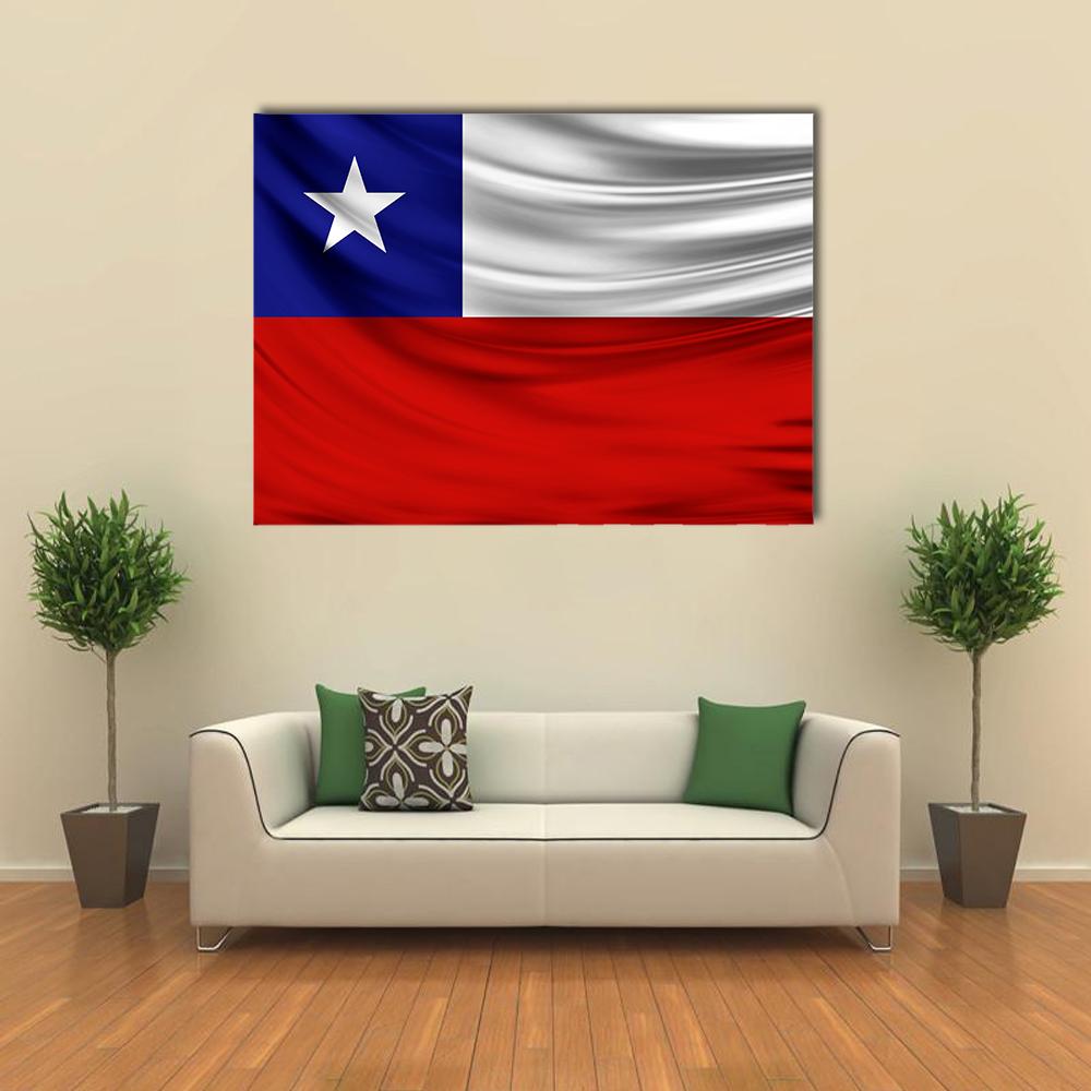 Chile Flag Canvas Wall Art-1 Piece-Gallery Wrap-36" x 24"-Tiaracle