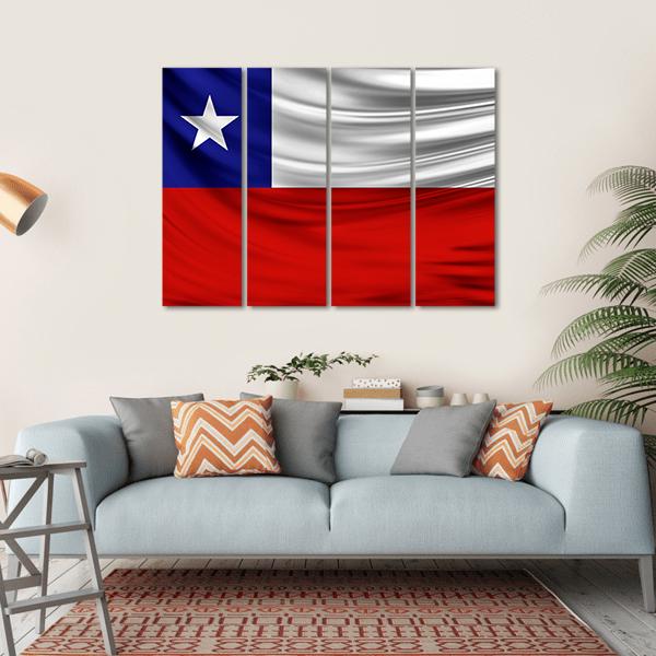 Chile Flag Canvas Wall Art-1 Piece-Gallery Wrap-36" x 24"-Tiaracle