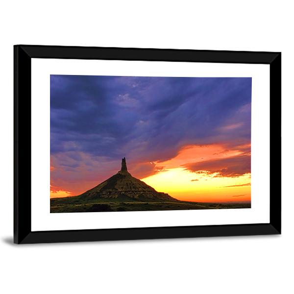 Chimney Rock National Monument Canvas Wall Art-3 Horizontal-Gallery Wrap-25" x 16"-Tiaracle