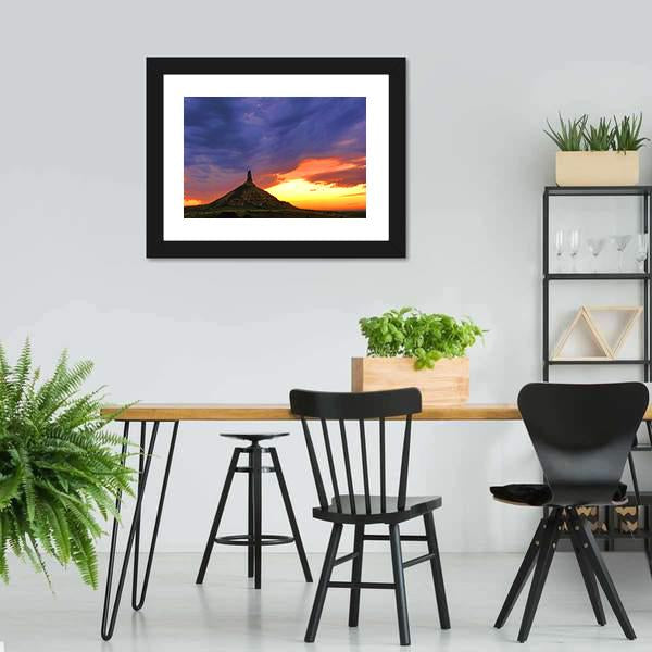 Chimney Rock National Monument Canvas Wall Art-3 Horizontal-Gallery Wrap-25" x 16"-Tiaracle