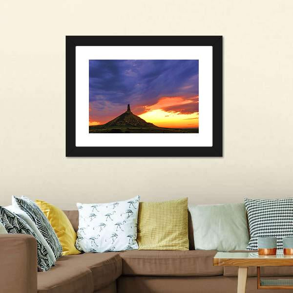 Chimney Rock National Monument Canvas Wall Art-1 Piece-Framed Print-20" x 16"-Tiaracle