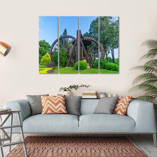 China Folk Culture Village Canvas Wall Art-4 Horizontal-Gallery Wrap-34" x 24"-Tiaracle