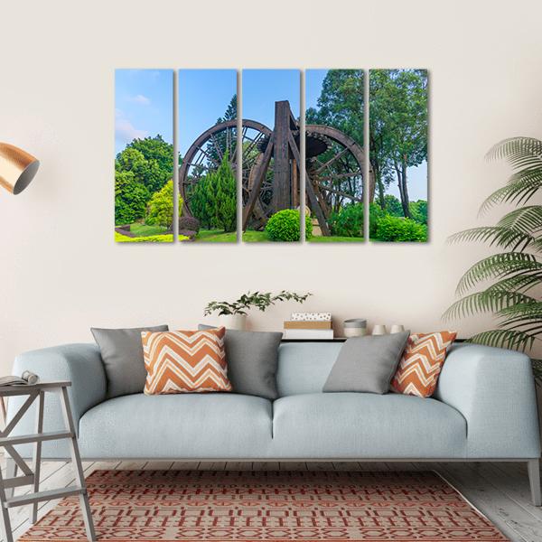 China Folk Culture Village Canvas Wall Art-5 Horizontal-Gallery Wrap-22" x 12"-Tiaracle