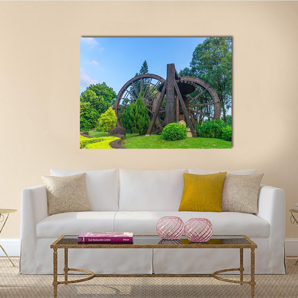 China Folk Culture Village Canvas Wall Art-1 Piece-Gallery Wrap-48" x 32"-Tiaracle