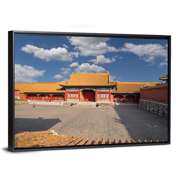 Chinese Imperial Palace Canvas Wall Art-3 Horizontal-Gallery Wrap-25" x 16"-Tiaracle