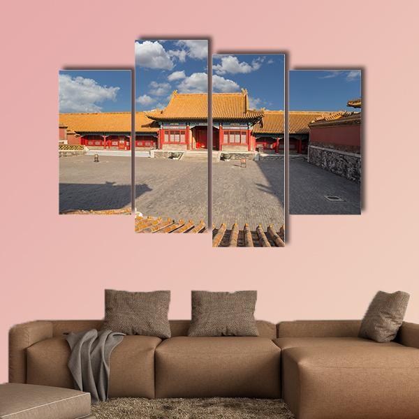 Chinese Imperial Palace Canvas Wall Art-4 Pop-Gallery Wrap-50" x 32"-Tiaracle