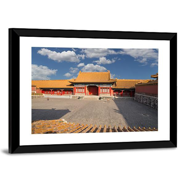 Chinese Imperial Palace Vertical Canvas Wall Art-3 Vertical-Gallery Wrap-12" x 25"-Tiaracle