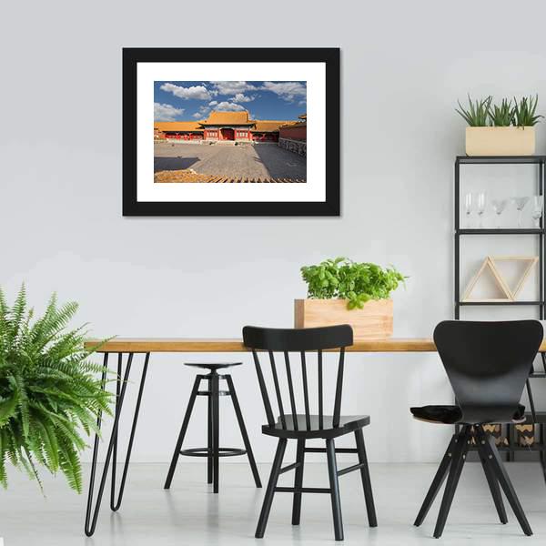 Chinese Imperial Palace Vertical Canvas Wall Art-3 Vertical-Gallery Wrap-12" x 25"-Tiaracle