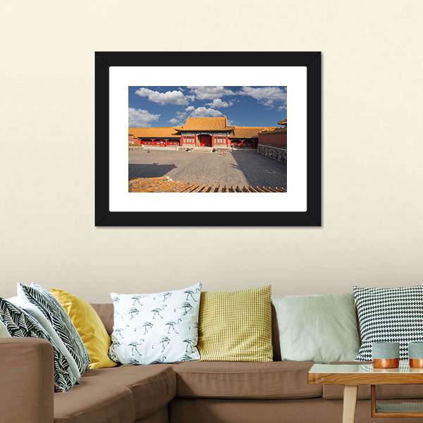 Chinese Imperial Palace Vertical Canvas Wall Art-3 Vertical-Gallery Wrap-12" x 25"-Tiaracle