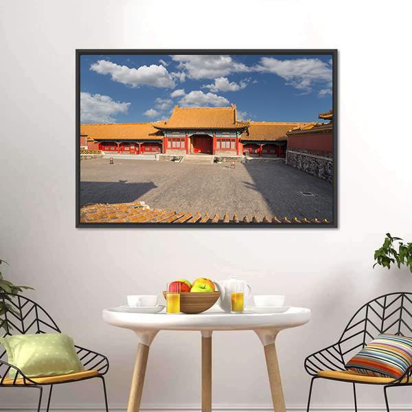 Chinese Imperial Palace Vertical Canvas Wall Art-3 Vertical-Gallery Wrap-12" x 25"-Tiaracle