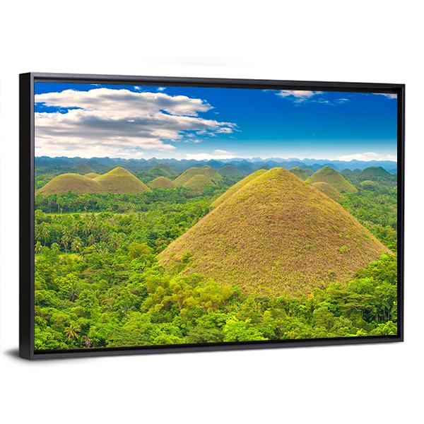 Chocolate Hills Canvas Wall Art-3 Horizontal-Gallery Wrap-25" x 16"-Tiaracle