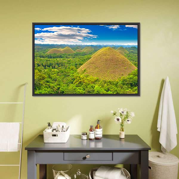 Chocolate Hills Canvas Wall Art-3 Horizontal-Gallery Wrap-25" x 16"-Tiaracle