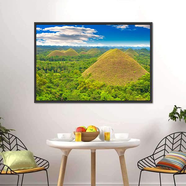 Chocolate Hills Canvas Wall Art-1 Piece-Floating Frame-24" x 16"-Tiaracle