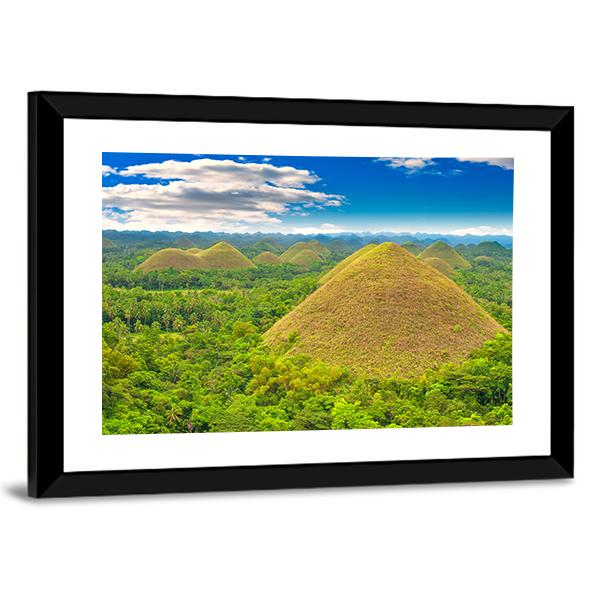 Chocolate Hills Canvas Wall Art-3 Horizontal-Gallery Wrap-25" x 16"-Tiaracle