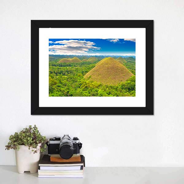 Chocolate Hills Canvas Wall Art-3 Horizontal-Gallery Wrap-25" x 16"-Tiaracle