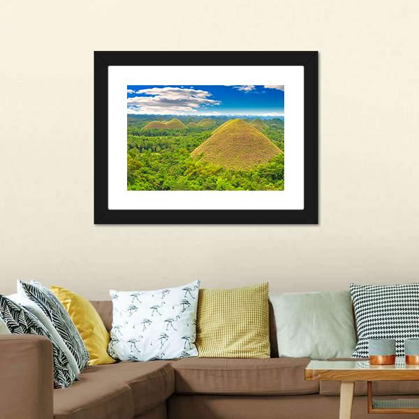 Chocolate Hills Canvas Wall Art-1 Piece-Framed Print-20" x 16"-Tiaracle