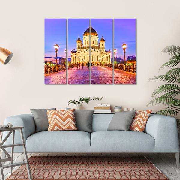 Christ Church Moscow Canvas Wall Art-1 Piece-Gallery Wrap-36" x 24"-Tiaracle