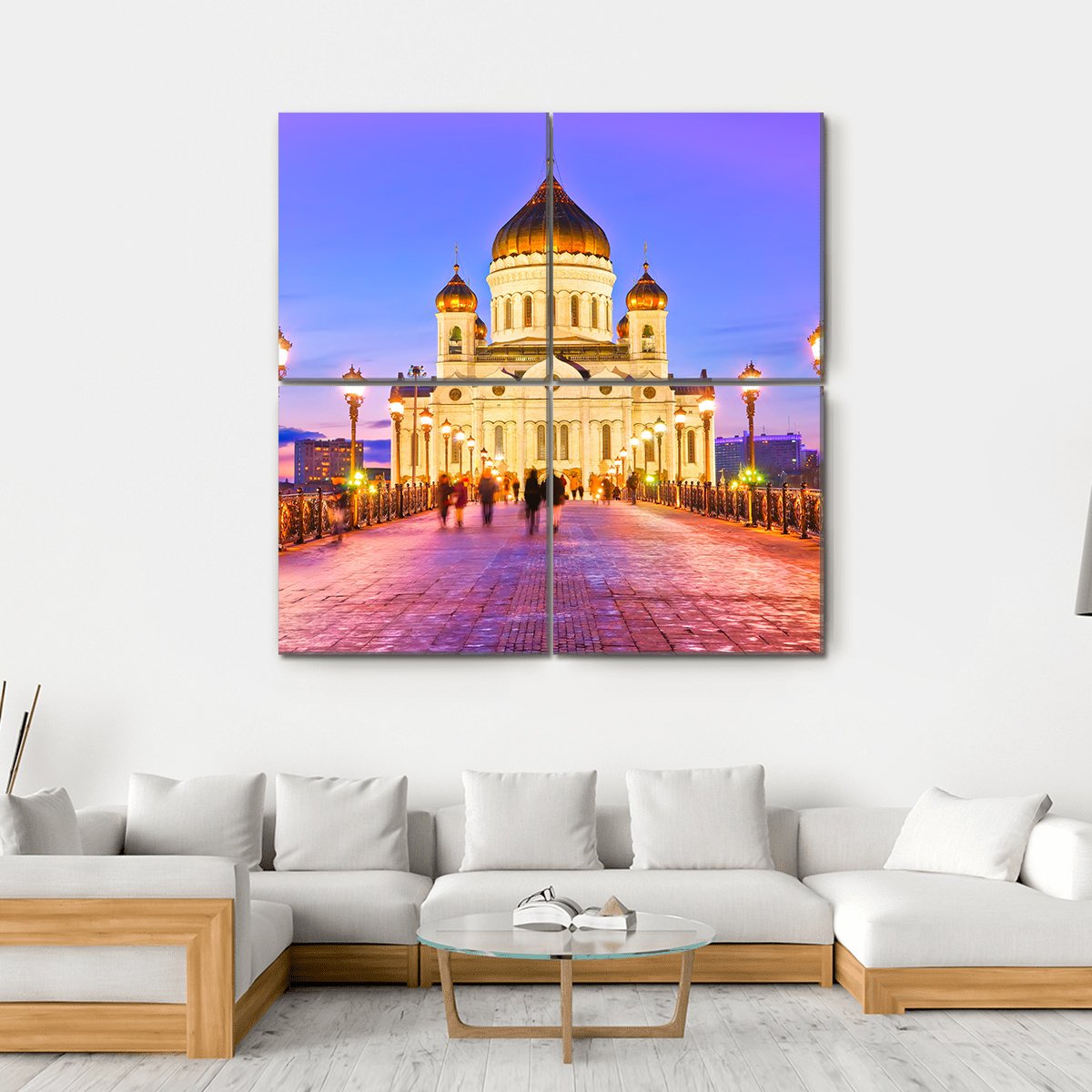 Christ Church Moscow Canvas Wall Art-4 Square-Gallery Wrap-17" x 17"-Tiaracle