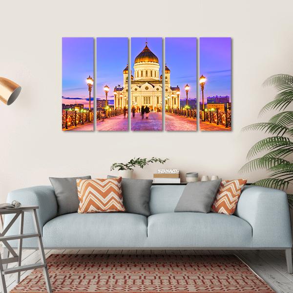 Christ Church Moscow Canvas Wall Art-5 Horizontal-Gallery Wrap-22" x 12"-Tiaracle