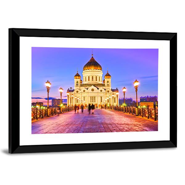 Christ Church Moscow Canvas Wall Art-5 Horizontal-Gallery Wrap-22" x 12"-Tiaracle