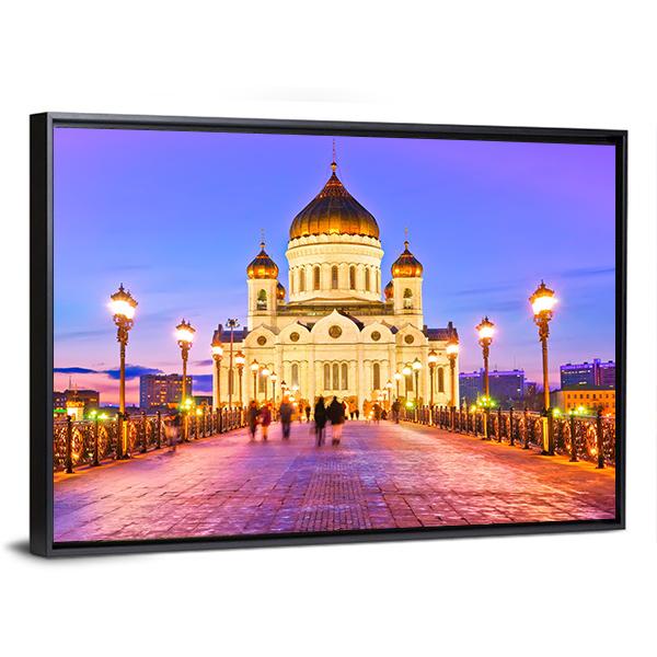 Christ Church Moscow Vertical Canvas Wall Art-3 Vertical-Gallery Wrap-12" x 25"-Tiaracle