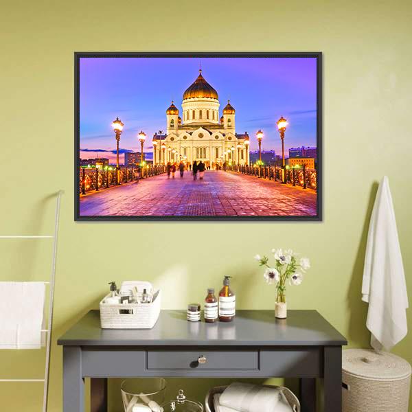 Christ Church Moscow Vertical Canvas Wall Art-3 Vertical-Gallery Wrap-12" x 25"-Tiaracle