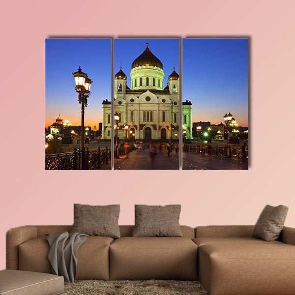 Christ The Savior Cathedral Canvas Wall Art-3 Horizontal-Gallery Wrap-25" x 16"-Tiaracle