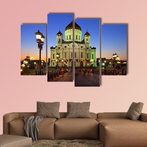Christ The Savior Cathedral Canvas Wall Art-4 Pop-Gallery Wrap-50" x 32"-Tiaracle