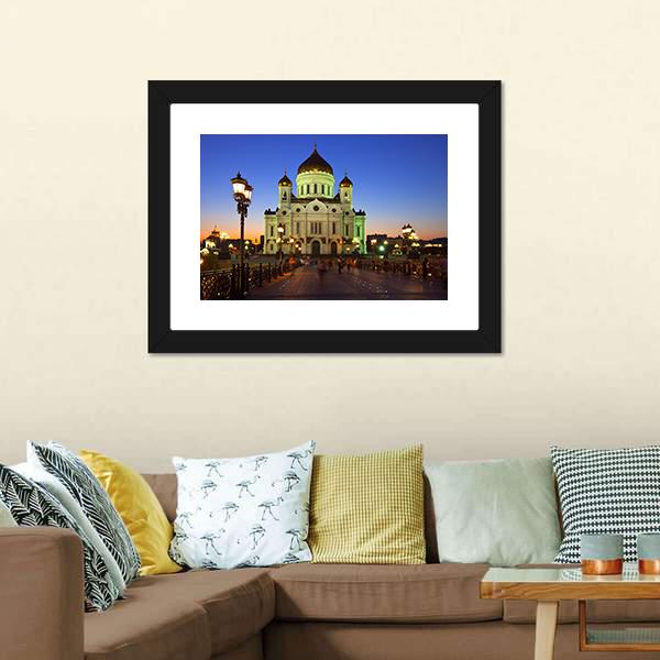 Christ The Savior Cathedral Canvas Wall Art-1 Piece-Framed Print-30" x 20"-Tiaracle