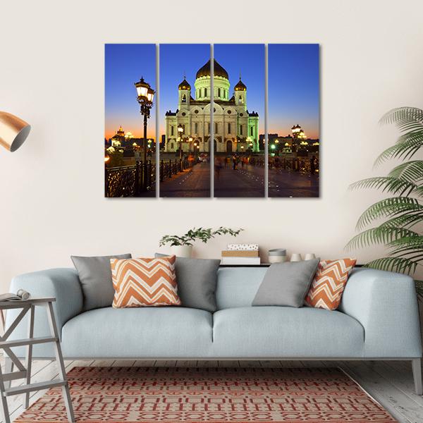 Christ The Savior Cathedral Canvas Wall Art-4 Horizontal-Gallery Wrap-34" x 24"-Tiaracle