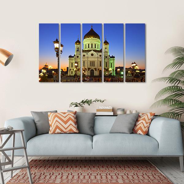 Christ The Savior Cathedral Canvas Wall Art-5 Horizontal-Gallery Wrap-22" x 12"-Tiaracle