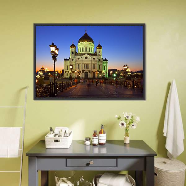 Christ The Savior Cathedral Canvas Wall Art-3 Horizontal-Gallery Wrap-25" x 16"-Tiaracle