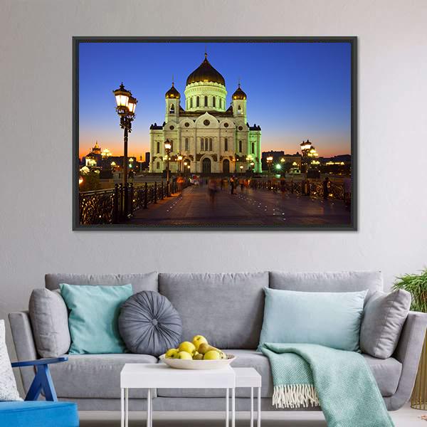 Christ The Savior Cathedral Canvas Wall Art-3 Horizontal-Gallery Wrap-25" x 16"-Tiaracle