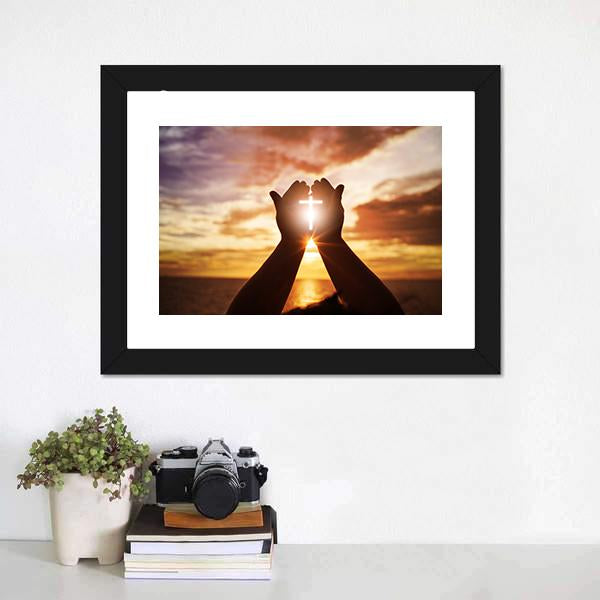 Christian Religion Concept Canvas Wall Art-3 Horizontal-Gallery Wrap-25" x 16"-Tiaracle
