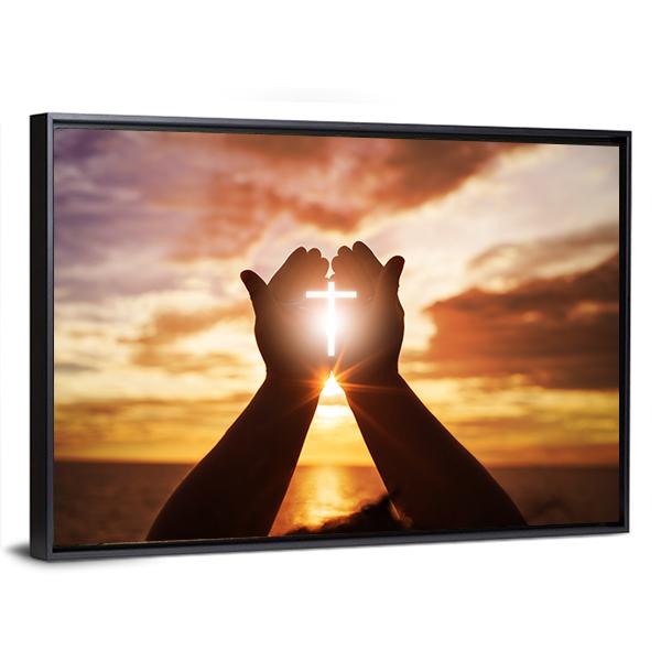 Christian Religion Concept Vertical Canvas Wall Art-3 Vertical-Gallery Wrap-12" x 25"-Tiaracle