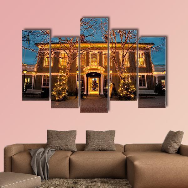 Christmas In Gothenburg Canvas Wall Art-5 Pop-Gallery Wrap-47" x 32"-Tiaracle
