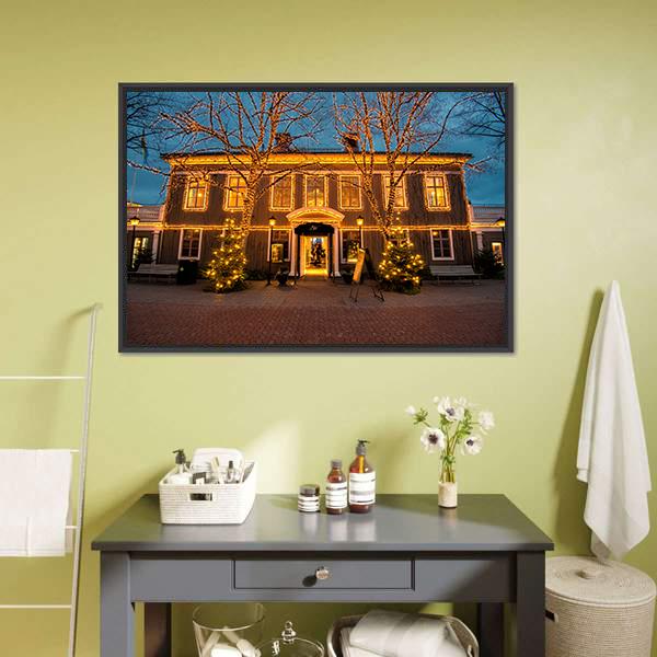 Christmas In Gothenburg Canvas Wall Art-3 Horizontal-Gallery Wrap-25" x 16"-Tiaracle