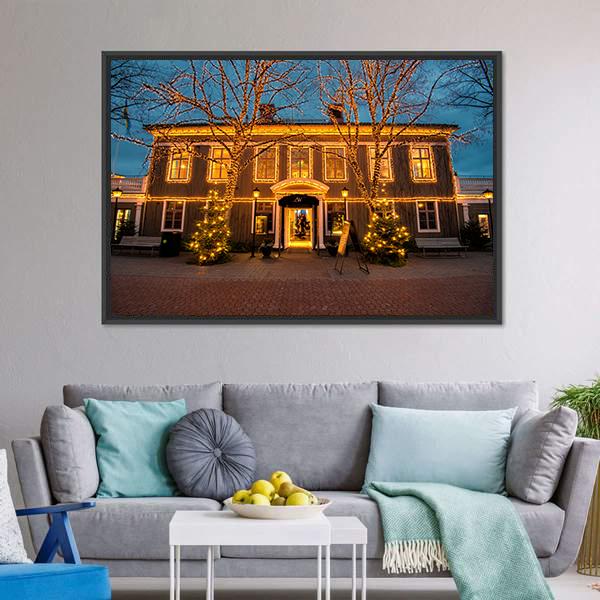 Christmas In Gothenburg Canvas Wall Art-3 Horizontal-Gallery Wrap-25" x 16"-Tiaracle