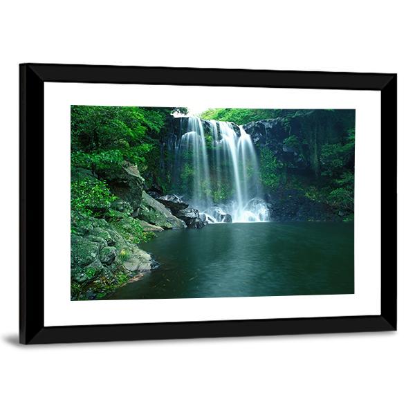 Chunjeyun Waterfall Canvas Wall Art-3 Horizontal-Gallery Wrap-25" x 16"-Tiaracle