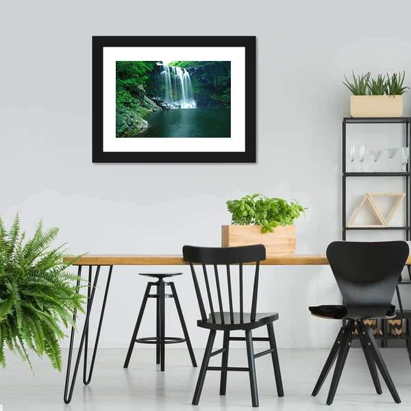 Chunjeyun Waterfall Canvas Wall Art-3 Horizontal-Gallery Wrap-25" x 16"-Tiaracle