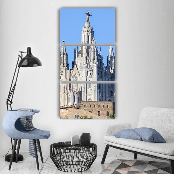 Tibidabo Hill Spain Vertical Canvas Wall Art-3 Vertical-Gallery Wrap-12" x 25"-Tiaracle