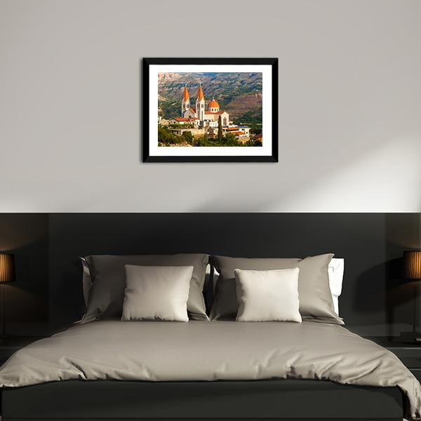 Church In Bsharri Panoramic Canvas Wall Art-1 Piece-36" x 12"-Tiaracle