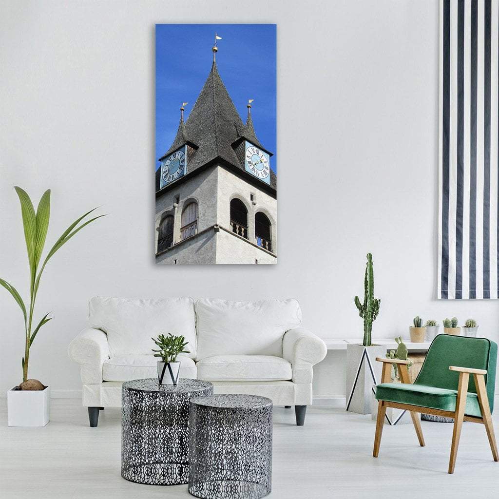 Church In Kitzbuhel Vertical Canvas Wall Art-1 Vertical-Gallery Wrap-12" x 24"-Tiaracle