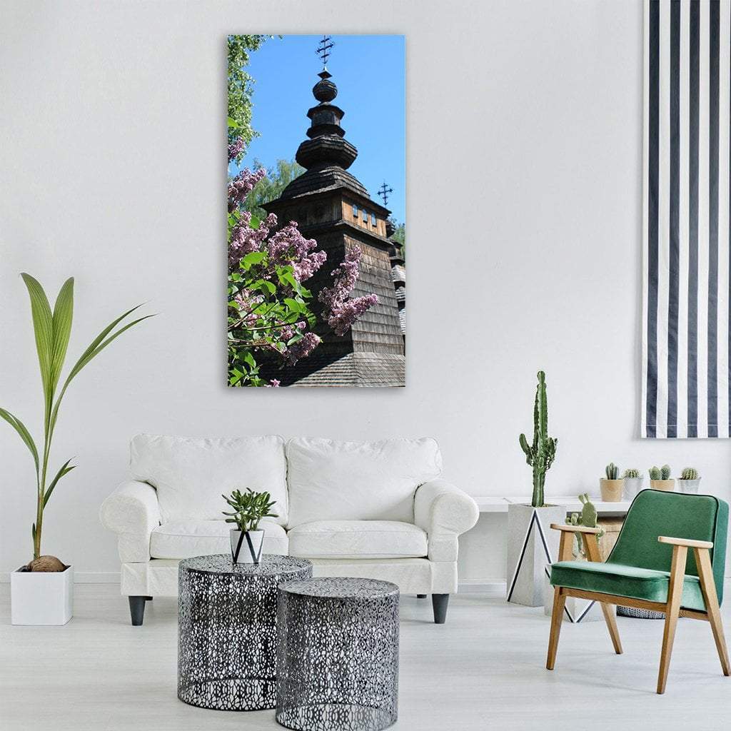 Church In Lviv Vertical Canvas Wall Art-3 Vertical-Gallery Wrap-12" x 25"-Tiaracle