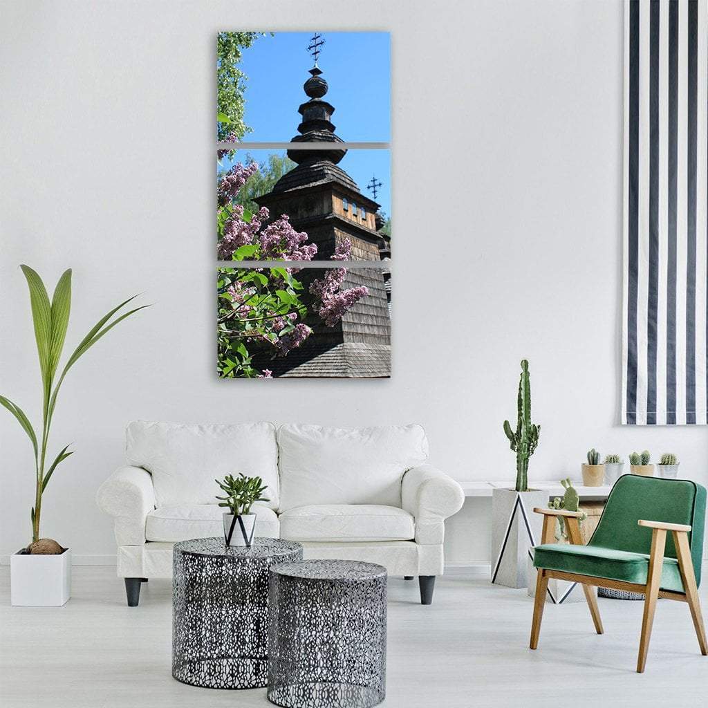 Church In Lviv Vertical Canvas Wall Art-3 Vertical-Gallery Wrap-12" x 25"-Tiaracle