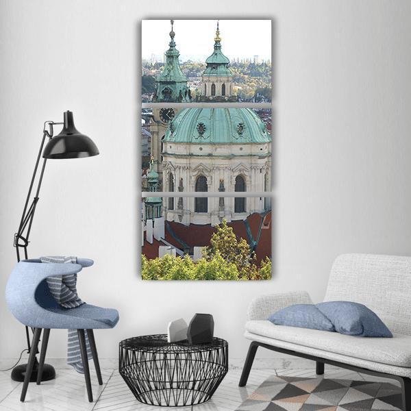 Church In Prague Vertical Canvas Wall Art-3 Vertical-Gallery Wrap-12" x 25"-Tiaracle