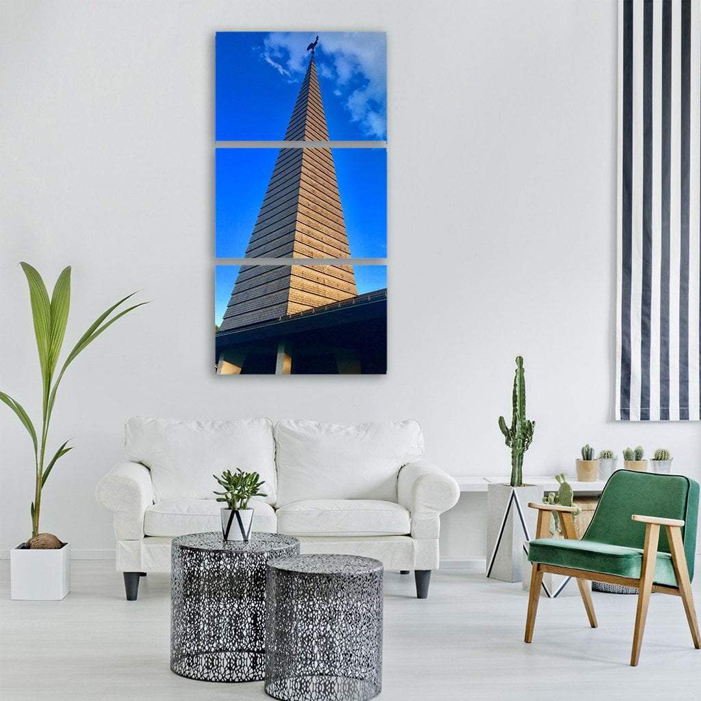 Church In Zollikon Vertical Canvas Wall Art-3 Vertical-Gallery Wrap-12" x 25"-Tiaracle