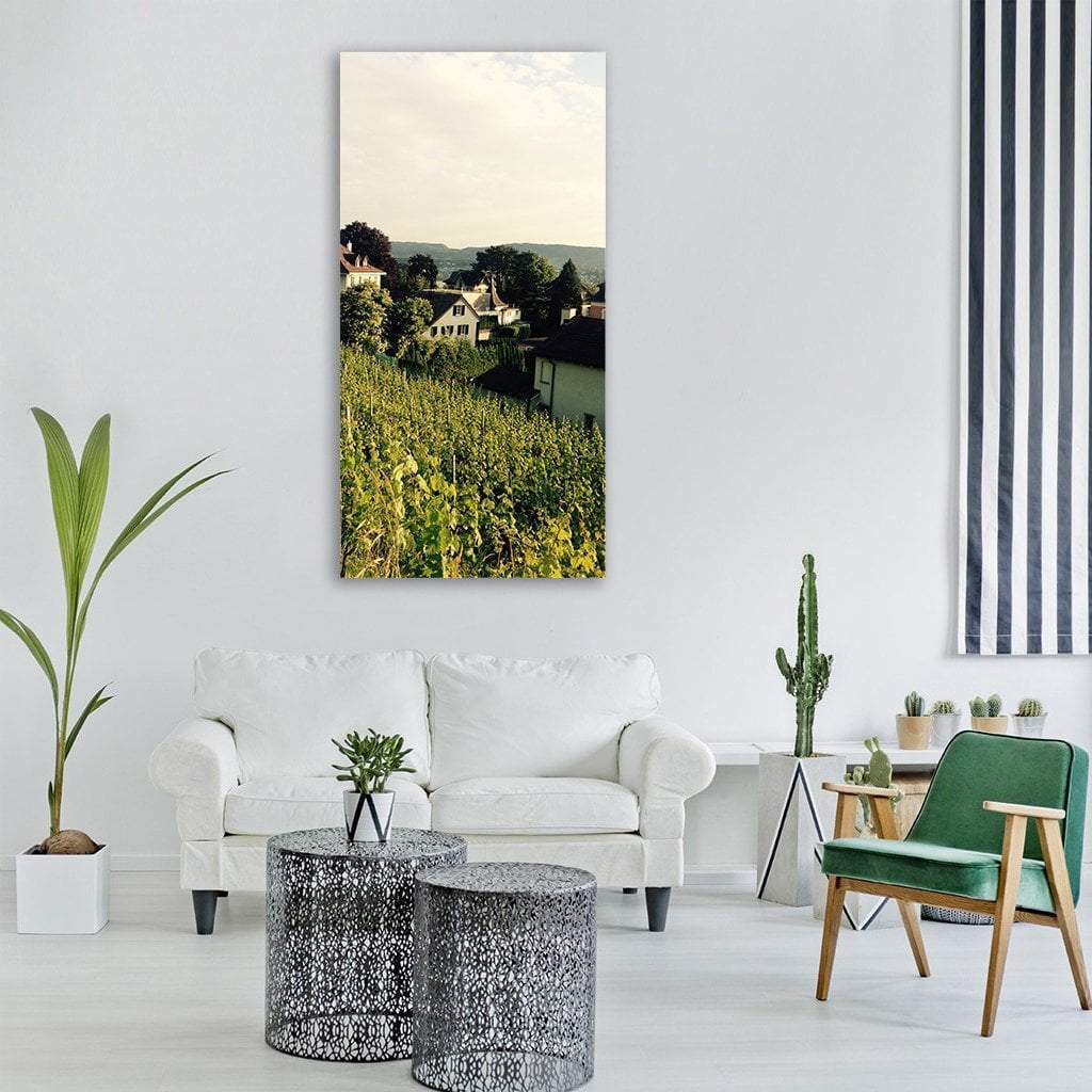 Church In Zurich Switzerland Vertical Canvas Wall Art-1 Vertical-Gallery Wrap-12&quot; x 24&quot;-Tiaracle